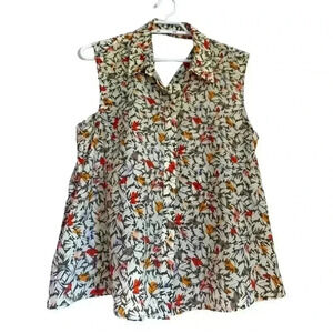 BCBGeneration top w back cutouts,  light, airy, button-down tunic